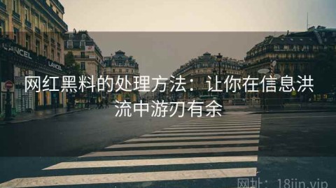 网红黑料的处理方法：让你在信息洪流中游刃有余