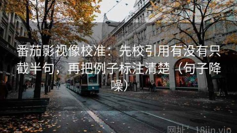 番茄影视像校准：先校引用有没有只截半句，再把例子标注清楚（句子降噪）