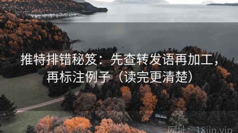 推特排错秘笈：先查转发语再加工，再标注例子（读完更清楚）