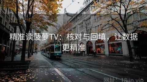 精准读菠萝TV：核对与回填，让数据更精准