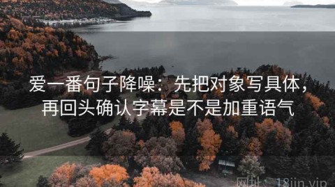 爱一番句子降噪：先把对象写具体，再回头确认字幕是不是加重语气