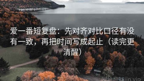 爱一番短复盘：先对齐对比口径有没有一致，再把时间写成起止（读完更清醒）