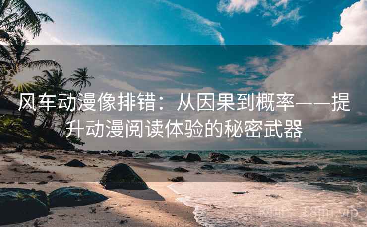 风车动漫像排错：从因果到概率——提升动漫阅读体验的秘密武器